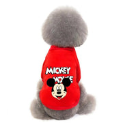 Disney Winter Dog Clothes Cute Warm Mickey Mouse Dog Hoodies