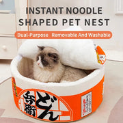Instant Noodle Shaped Cat Bed Cute and Comfortable Cat House Multifunctional Soft Pet Bed